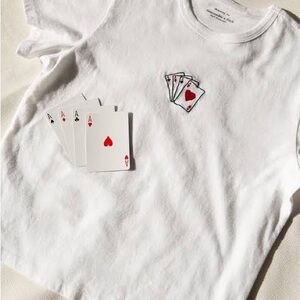 Abercrombie & Fitch T-Shirt with Playing Card Design